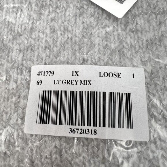 Penningtons - Women's Addition Elle Grey Knit Sweater. Size: 1X.  NWT (1563) - Picture 6 of 9